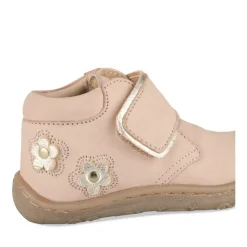 Bottines ROSE Fille CUIR Motif Fleuri Scratch