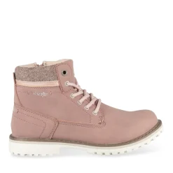 Bottines ROSE Fille Motif Uni Lacets