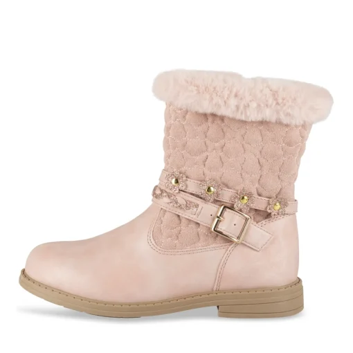 Bottines ROSE Fille Motif Uni Fermeture éclair