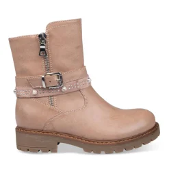 Bottines ROSE Fille Motif Uni Fermeture éclair