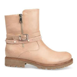 Bottines ROSE Fille Motif Uni Fermeture éclair