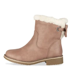 Bottines ROSE Fille Motif Uni Fermeture éclair