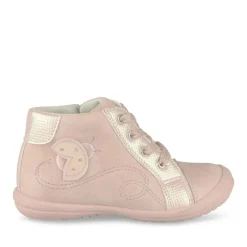 Bottines ROSE Fille Motif Paillettes Lacets