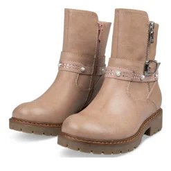 Bottines ROSE Fille Motif Uni Fermeture éclair