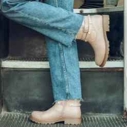 Bottines ROSE Fille Motif Uni Fermeture éclair