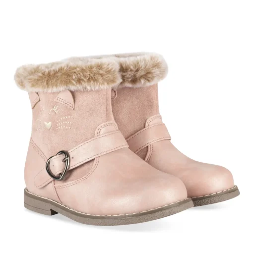 Bottines ROSE Fille Motif Paillettes Fermeture éclair