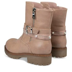 Bottines ROSE Fille Motif Uni Fermeture éclair