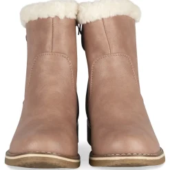 Bottines ROSE Fille Motif Uni Fermeture éclair