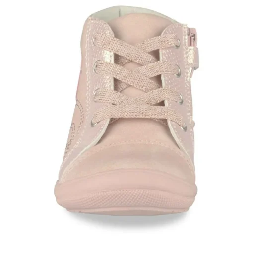 Bottines ROSE Fille Motif Paillettes Lacets
