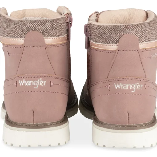 Bottines ROSE Fille Motif Uni Lacets
