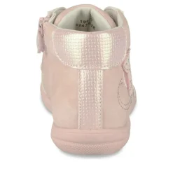 Bottines ROSE Fille Motif Paillettes Lacets