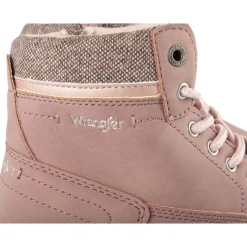 Bottines ROSE Fille Motif Uni Lacets