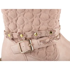 Bottines ROSE Fille Motif Uni Fermeture éclair