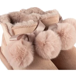Bottines ROSE Fille Motif Fausse Fourrure A Enfiler