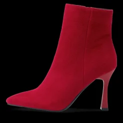 Bottines ROUGE Femme CUIR Motif Uni Fermeture éclair