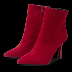 Bottines ROUGE Femme CUIR Motif Uni Fermeture éclair