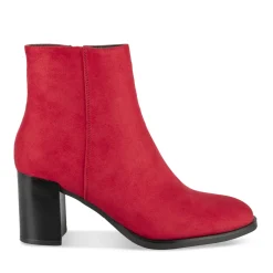 Bottines ROUGE Femme Motif Uni A Enfiler