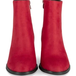 Bottines ROUGE Femme Motif Uni A Enfiler