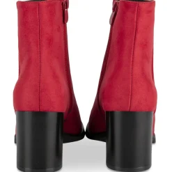 Bottines ROUGE Femme Motif Uni A Enfiler