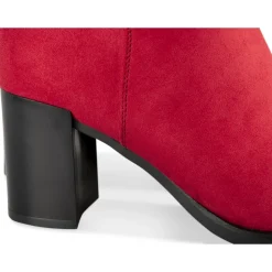 Bottines ROUGE Femme Motif Uni A Enfiler