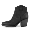 Bottines Santiag NOIR Femme Motif Uni Fermeture éclair