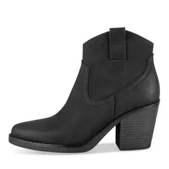 Bottines Santiag NOIR Femme Motif Uni Fermeture éclair