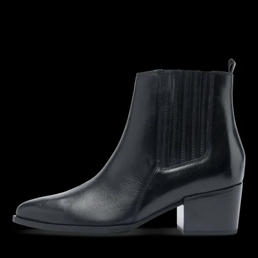 Bottines Santiag NOIR Femme CUIR Motif Uni Fermeture éclair
