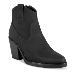 Bottines Santiag NOIR Femme Motif Uni Fermeture éclair