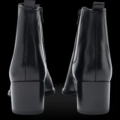 Bottines Santiag NOIR Femme CUIR Motif Uni Fermeture éclair