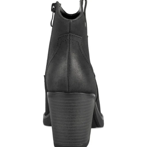 Bottines Santiag NOIR Femme Motif Uni Fermeture éclair