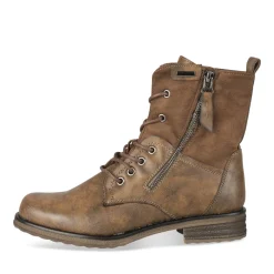 Bottines TAUPE Femme Motif Uni Lacets