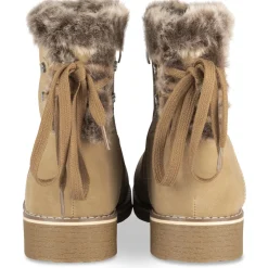 Bottines TAUPE Femme Motif Fausse Fourrure Fermeture éclair