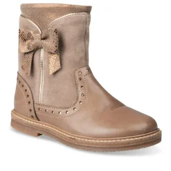 Bottines TAUPE Fille CUIR Fermeture éclair