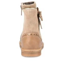 Bottines TAUPE Fille CUIR Fermeture éclair