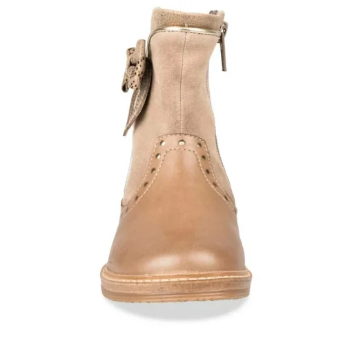 Bottines TAUPE Fille CUIR Fermeture éclair