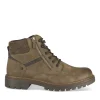 Bottines TAUPE Homme Motif Uni Lacets + Fermeture éclair