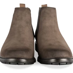 Bottines TAUPE Homme Motif Uni A Enfiler