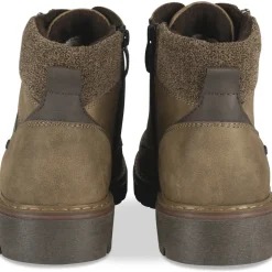 Bottines TAUPE Homme Motif Uni Lacets + Fermeture éclair