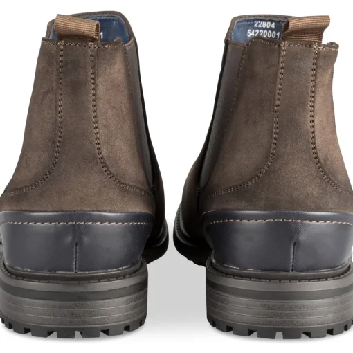 Bottines TAUPE Homme Motif Uni A Enfiler