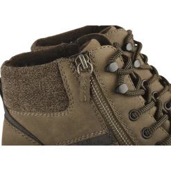 Bottines TAUPE Homme Motif Uni Lacets + Fermeture éclair