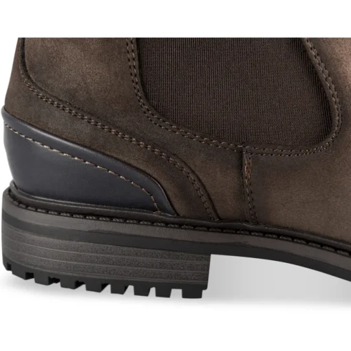 Bottines TAUPE Homme Motif Uni A Enfiler