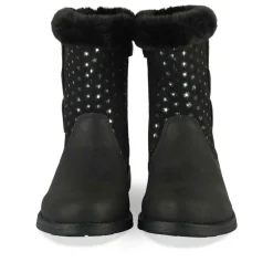 Bottines Toile NOIR Fille Motif A Pois Fermeture éclair