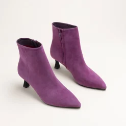 Bottines VIOLET Femme CUIR Motif Uni Fermeture éclair
