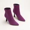 Bottines VIOLET Femme CUIR Motif Uni Fermeture éclair