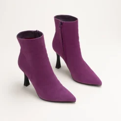 Bottines VIOLET Femme CUIR Motif Uni Fermeture éclair