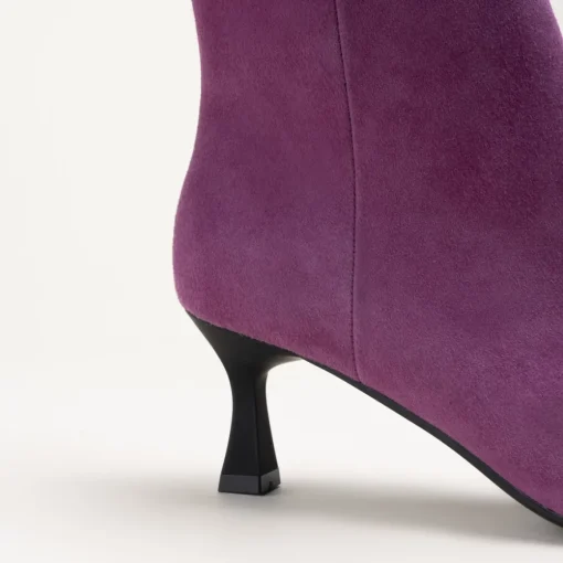 Bottines VIOLET Femme CUIR Motif Uni Fermeture éclair