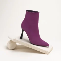 Bottines VIOLET Femme CUIR Motif Uni Fermeture éclair