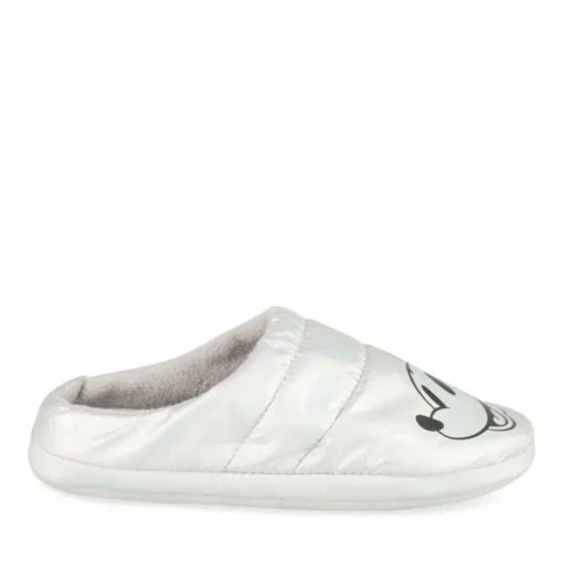Chaussons ARGENT Femme Motif Uni A Enfiler