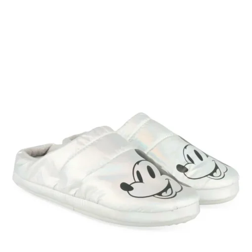 Chaussons ARGENT Femme Motif Uni A Enfiler