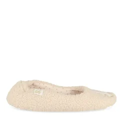 Chaussons Ballerine BEIGE Femme Motif Uni A Enfiler